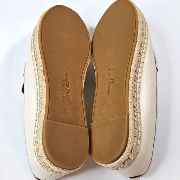 Sam Edelman Cream/Ivory Leather Espadrille Flats Size 8.5 NWT - Picture 8 of 10